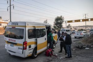 Taxi involucrado en accidente en Tijuana