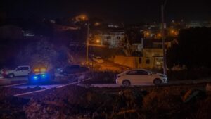 Auto del responsable del asesinato de un policía en Rosarito