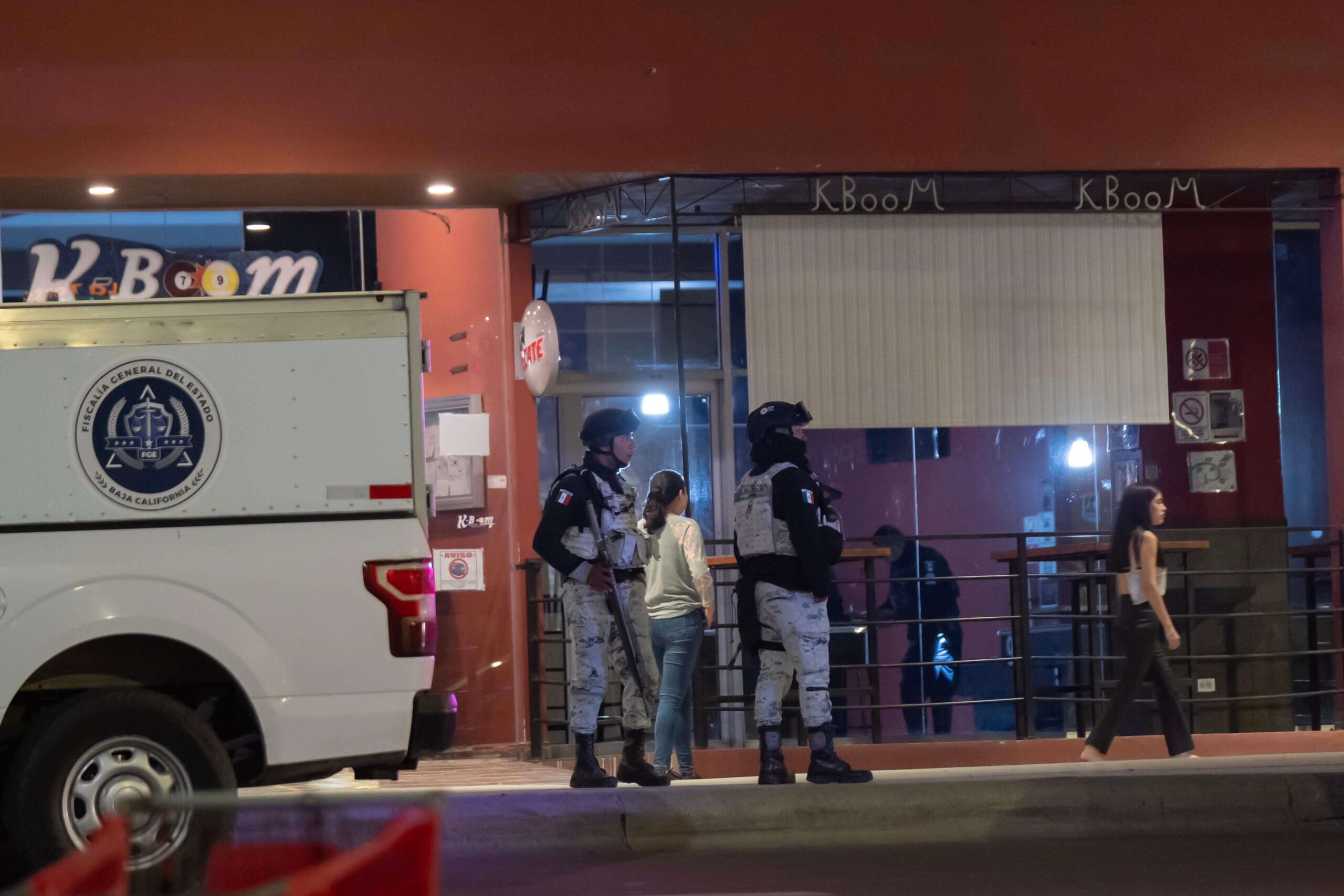 Escena del crimen en billares K-Boom de Tijuana