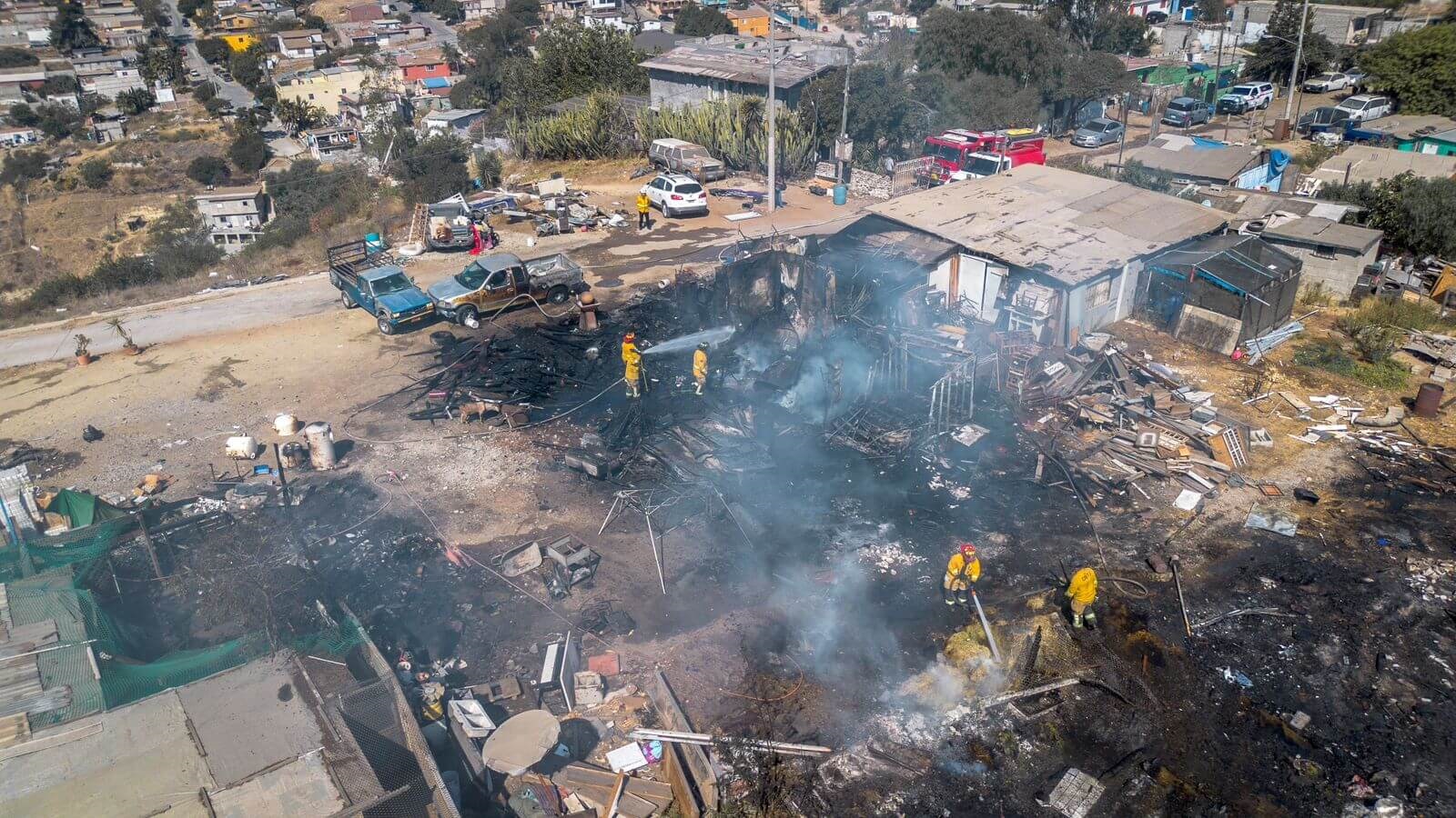Incendio de casa en Tijuana