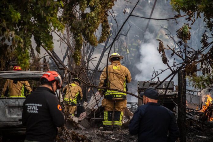 Se quemaron tres casas cerca del Hospital General de Tijuana