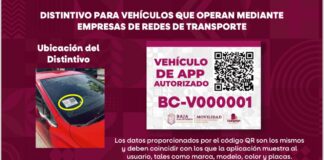 UBER y compañías similares deberán usar engomado especial en Baja California.