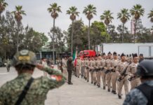 Tomaron protesta 105 jóvenes al inicio de su servicio militar en Tijuana.