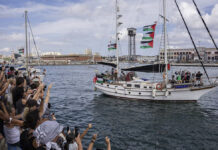 Italia y España envían buques militares para proteger flotilla humanitaria hacia Gaza.