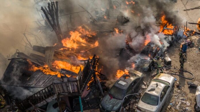 Incendio cinco viviendas