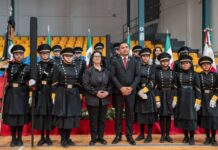 Más de 40 escoltas participaron en ceremonia de abanderamiento en Rosarito.