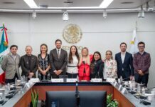 Diputados de Baja California se reunieron en el Senado con Julieta Ramírez.