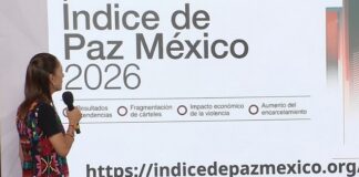 México registra un avance histórico en sus niveles de paz: Sheinbaum.