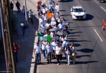 Exigen justicia por el pequeño Vicente en las calles de Mexicali.