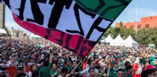 Aplican “ley seca” por partido de México en la capital.