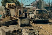 Incendio consumió cinco viviendas en la colonia Amparo Sánchez de Tijuana.