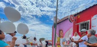 Mural honra la memoria de María Belén en el sitio donde perdió la vida.