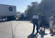 Accidente entre tráiler y camión de pasajeros dejó 19 lesionados en el bulevar 2000.