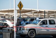 Ataque armado dejó un muerto y un herido grave en el estacionamiento del Aeropuerto de Tijuana.