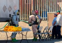 Incendio en contenedor con residuos químicos movilizó a Bomberos en Tijuana.