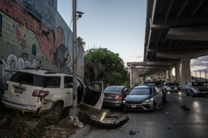 Choque múltiple avenida internacional