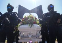 Despiden al subcomandante Ramón Barajas, asesinado en el Valle de Mexicali.