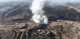 El Salvatierra amaneció bajo humo otra vez por un enorme incendio.