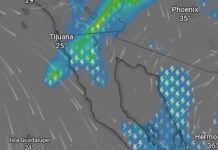 Pronostican lluvias fuertes y vientos de hasta 70 km/h en Baja California.