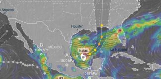 Tormenta tropical Isaías se forma en el Golfo de México, prevén que se convierta en huracán.
