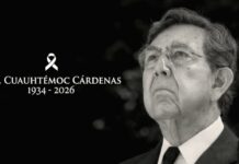 Sheinbaum rinde homenaje a Cuauhtémoc Cárdenas en Palacio Nacional.